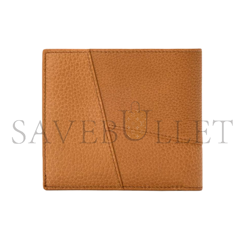 L0ew* PUZZLE BIFOLD COIN WALLET IN S*pPLE GRAINED CALFSKIN C510501X17 (11*9.8*2cm)